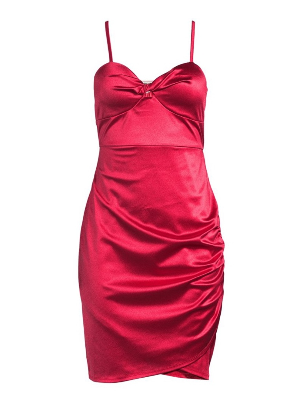 Maddie NYC Red Satin Mini Dress nwt - Picture 3 of 5
